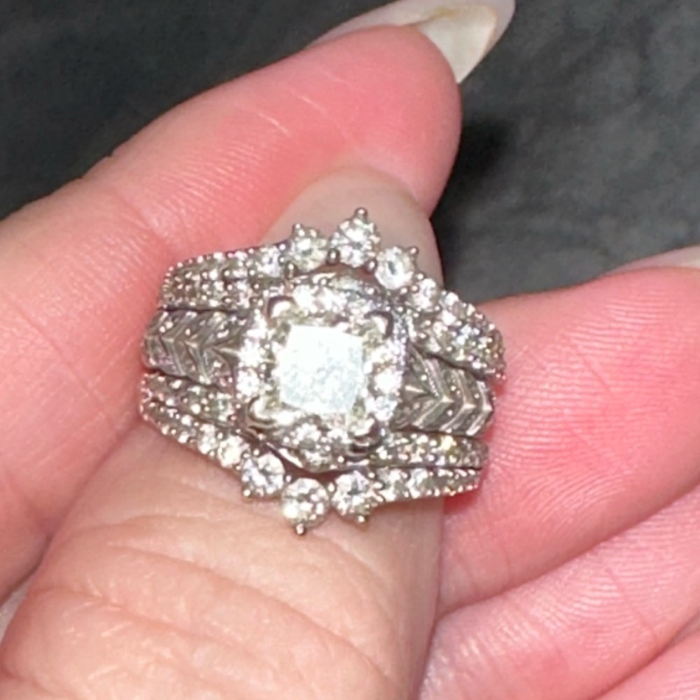 5 Karat Diamond white gold Wedding Set - STUNNING!!